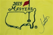 Jordan Spieth Signed 2015 Masters Embroidered Flag JSA ALOA