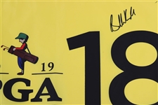 Brooks Koepka Signed 2019 PGA at Bethpage Black Screen Flag BECKETT #BC94703