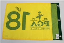 Brooks Koepka Signed 2019 PGA at Bethpage Black Screen Flag BECKETT #BC94703