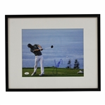 Jordan Spieth Signed Teeing Off Large Photo - Framed JSA #GG96047