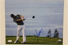 Jordan Spieth Signed Teeing Off Large Photo - Framed JSA #GG96047