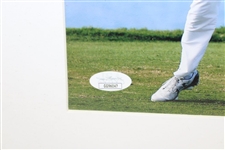 Jordan Spieth Signed Teeing Off Large Photo - Framed JSA #GG96047