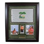 Tiger Woods 2008 US Open at Torrey Pines Flag with Tickets & Photos Display - Framed