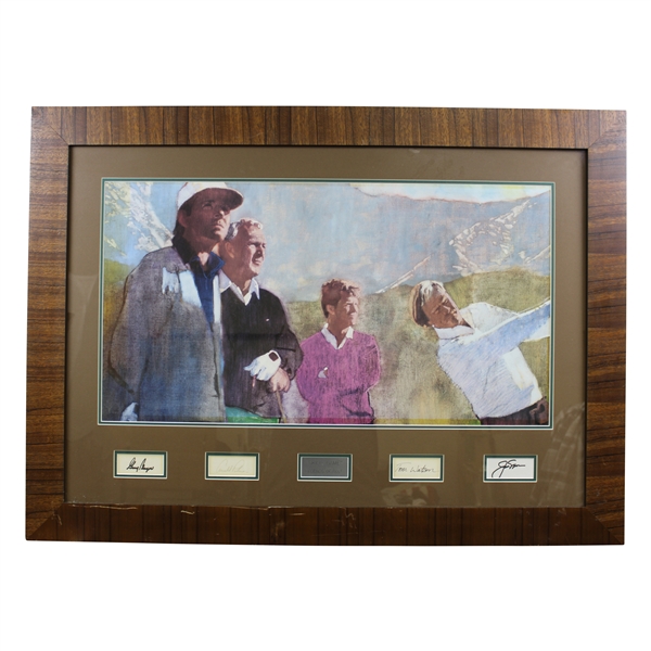 Palmer, Nicklaus, Player & Watson Signed Legends of Golf Skins Game Display JSA ALOA