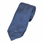 Augusta National Golf Club Lt Blue & Navy Houndstooth Necktie - Used