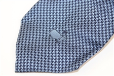 Augusta National Golf Club Lt Blue & Navy Houndstooth Necktie - Used