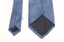 Augusta National Golf Club Lt Blue & Navy Houndstooth Necktie - Used