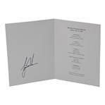 Tiger Woods Signed 2001 Masters Champion Dinner Menu - Night of Win! JSA ALOA