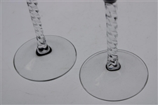 Pair of Augusta National Clubhouse Logo Flute Champagne Glasses
