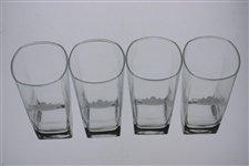 Set of Four (4) Augusta National Clubhouse Drinking Glasses with Pitcher