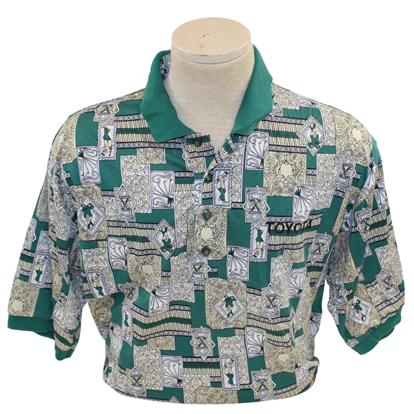 Chi-Chi Rodriguezs Personal Green, Gold & White Shirt with Toyota Sponsor