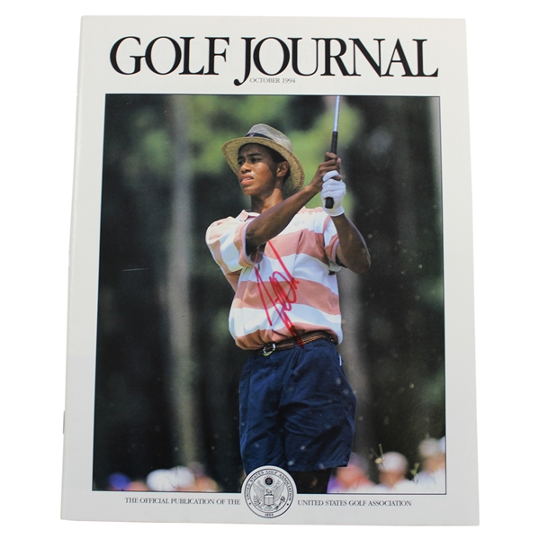 Tiger Woods Vintage Signed 1994 Golf Journal Magazine - October JSA ALOA