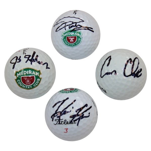 Kisner, Holmes, Casey, & Champ Signed Golf Balls JSA ALOA