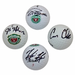 Kisner, Holmes, Casey, & Champ Signed Golf Balls JSA ALOA