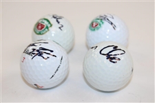 Kisner, Holmes, Casey, & Champ Signed Golf Balls JSA ALOA