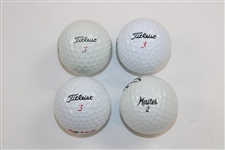 Kisner, Holmes, Casey, & Champ Signed Golf Balls JSA ALOA