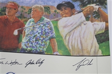 Tiger Woods, Watson, Daly & Couples Ltd Ed Signed 1996 The Skins Game Poster JSA ALOA