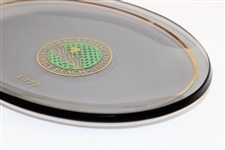 1977 PGA Championship at Pebble Beach Smoked Glass Golf Dish Trophy - 59th