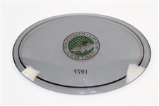1977 PGA Championship at Pebble Beach Smoked Glass Golf Dish Trophy - 59th