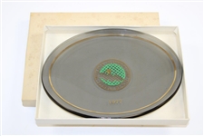 1977 PGA Championship at Pebble Beach Smoked Glass Golf Dish Trophy - 59th