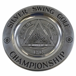 1981 Silver Swing Golf Championship at Prairie Dunes CC Pewter Runner-Up Trophy Plate 