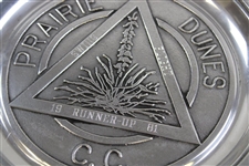 1981 Silver Swing Golf Championship at Prairie Dunes CC Pewter Runner-Up Trophy Plate 