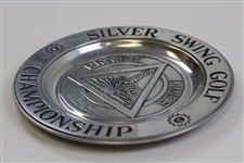 1981 Silver Swing Golf Championship at Prairie Dunes CC Pewter Runner-Up Trophy Plate 
