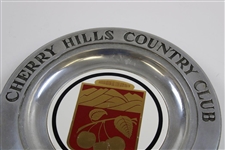 '1922' Cherry Hills Country Club Logo Wilton Pewter Golf Plate 