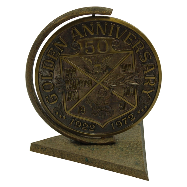 1922-1972 Cherry Hills Country Club 50th Golden Ann. Bronze Balfour Paperweight