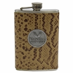 Valhalla Golf Club China Stainless Faux Leather 8oz Golf Trophy Flask - New 