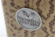 Valhalla Golf Club China Stainless Faux Leather 8oz Golf Trophy Flask - New 