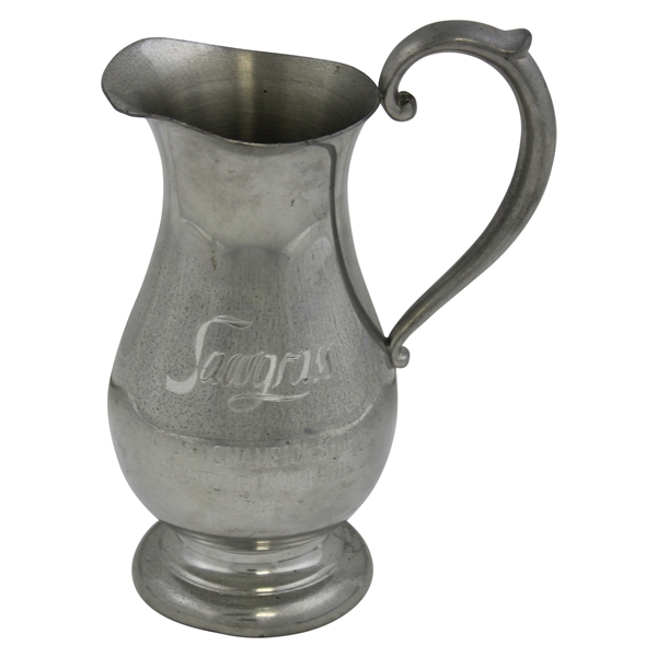 1992 Sawgrass Golf Championship Flight Runner-Up Pewter Golf Pitcher Trophy 