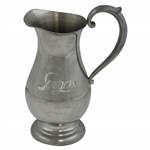 1992 Sawgrass Golf Championship Flight Runner-Up Pewter Golf Pitcher Trophy 