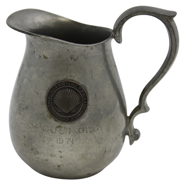 1971 The Kittansett Club August Orgy Pewter 5oz Golf Creamer Pitcher Trophy 