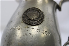 1971 The Kittansett Club August Orgy Pewter 5oz Golf Creamer Pitcher Trophy 