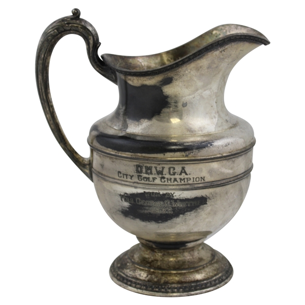 1932 D.M.W.G.A. Silver Plated City Golf Champion Trophy Won by Mrs. George C. Whitmer