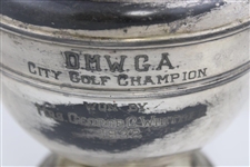 1932 D.M.W.G.A. Silver Plated City Golf Champion Trophy Won by Mrs. George C. Whitmer