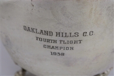 1958 Oakland Hills CC Fourth Flight Champion Large Bowl Trophy Bowl