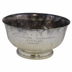 Circa 1950 T.F.C.C. Invitation Tournament 2nd Flight Winner Silver Plated Trophy Bowl