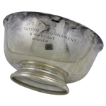 Circa 1950 T.F.C.C. Invitation Tournament 2nd Flight Winner Silver Plated Trophy Bowl