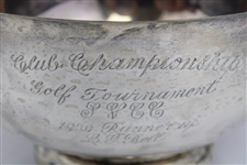 1959 Laurel Valley Country Club Silver Plated Runner-Up Bowl won by L.G. Bell