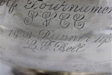 1959 Laurel Valley Country Club Silver Plated Runner-Up Bowl won by L.G. Bell