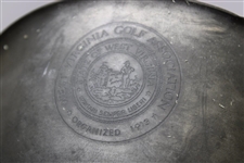 Vintage West Virginia Golf Association 'Org 1913' Pewter Trophy Bowl