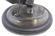 Vintage Heavy Bronze Lady Golfer Sculpture Statue