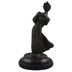 Vintage Heavy Bronze Lady Golfer Sculpture Statue