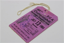 Tony Lema, Player & Others Signed 1964 PGA Championship at Columbus CC Ticket JSA ALOA