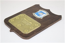 1978 Bob Hope Desert Classic Plaque Award of Appreciation Given To Betty Arnold
