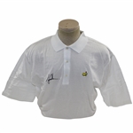 Tiger Woods Signed Masters Tournament Slazenger White Golf Shirt JSA ALOA