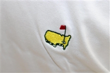 Tiger Woods Signed Masters Tournament Slazenger White Golf Shirt JSA ALOA