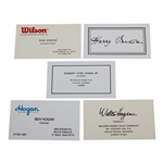 Five (5) Legends of Golf Replica Business Cards - Jones/Vardon/Snead/Hogan/Hagen